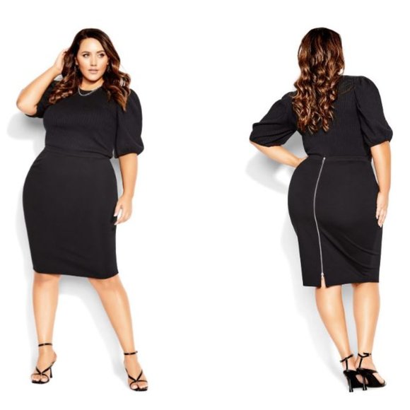 City Chic Dresses & Skirts - NWT - Midi Tube Skirt - black - Size 18 / 2X